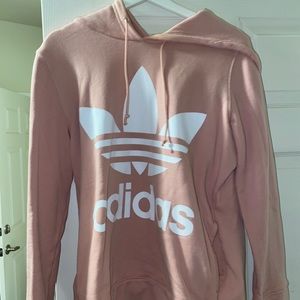 Adidas pink Hoodie Sweatshirt